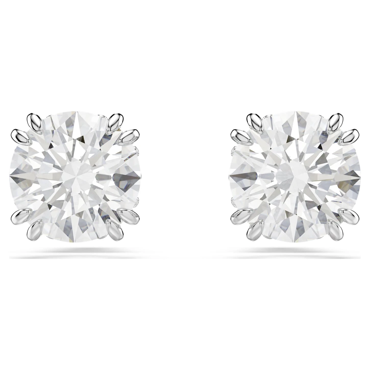 Swarovski Constella Stud Earrings Round Cut, White, Rhodium Plated 4 Swarovski Constella Stud Earrings Round Cut, White, Rhodium Plated - Image 2
