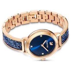 Swarovski Cosmic Rock Watch Swiss Made, Metal Bracelet, Blue, Rose Gold-tone Finish -Jewelry Store cosmic rock watch swiss made metal bracelet blue rose gold tone finish swarovski 5466209 3