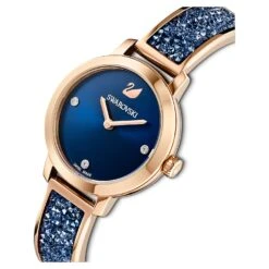 Swarovski Cosmic Rock Watch Swiss Made, Metal Bracelet, Blue, Rose Gold-tone Finish -Jewelry Store cosmic rock watch swiss made metal bracelet blue rose gold tone finish swarovski 5466209 4