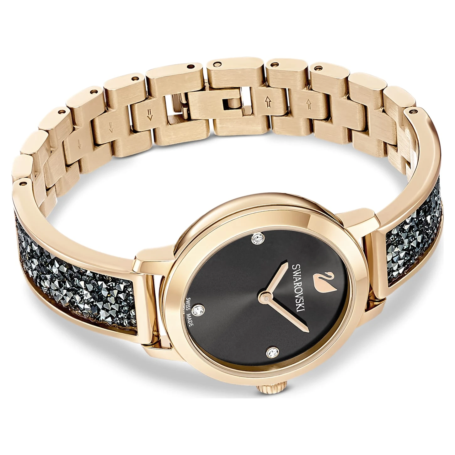 Swarovski Cosmic Rock Watch Swiss Made, Metal Bracelet, Gray, Champagne Gold-tone Finish 6 Swarovski Cosmic Rock Watch Swiss Made, Metal Bracelet, Gray, Champagne Gold-tone Finish - Image 4