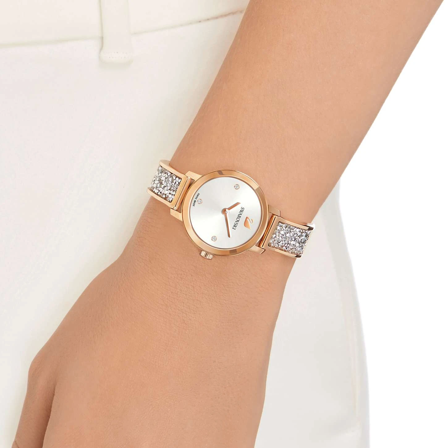 Swarovski Cosmic Rock Watch Swiss Made, Metal Bracelet, Rose Gold Tone, Rose Gold-tone Finish 3 Swarovski Cosmic Rock Watch Swiss Made, Metal Bracelet, Rose Gold Tone, Rose Gold-tone Finish