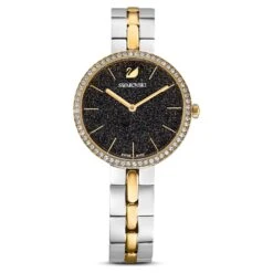 Swarovski Cosmopolitan Watch Swiss Made, Metal Bracelet, Black, Mixed Metal Finish