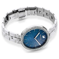 Swarovski Cosmopolitan Watch Swiss Made, Metal Bracelet, Blue, Stainless Steel -Jewelry Store cosmopolitan watch swiss made metal bracelet blue stainless steel swarovski 5517790 3
