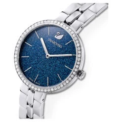 Swarovski Cosmopolitan Watch Swiss Made, Metal Bracelet, Blue, Stainless Steel -Jewelry Store cosmopolitan watch swiss made metal bracelet blue stainless steel swarovski 5517790 4