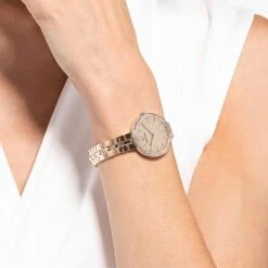 Swarovski Cosmopolitan Watch Swiss Made, Metal Bracelet, Pink, Rose Gold-tone Finish
