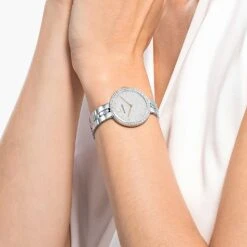 Swarovski Cosmopolitan Watch Swiss Made, Metal Bracelet, Silver Tone, Stainless Steel