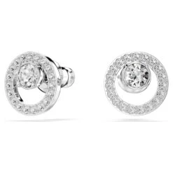 Swarovski Creativity Stud Earrings White, Rhodium Plated -Jewelry Store creativity stud earrings white rhodium plated swarovski 5201707 5
