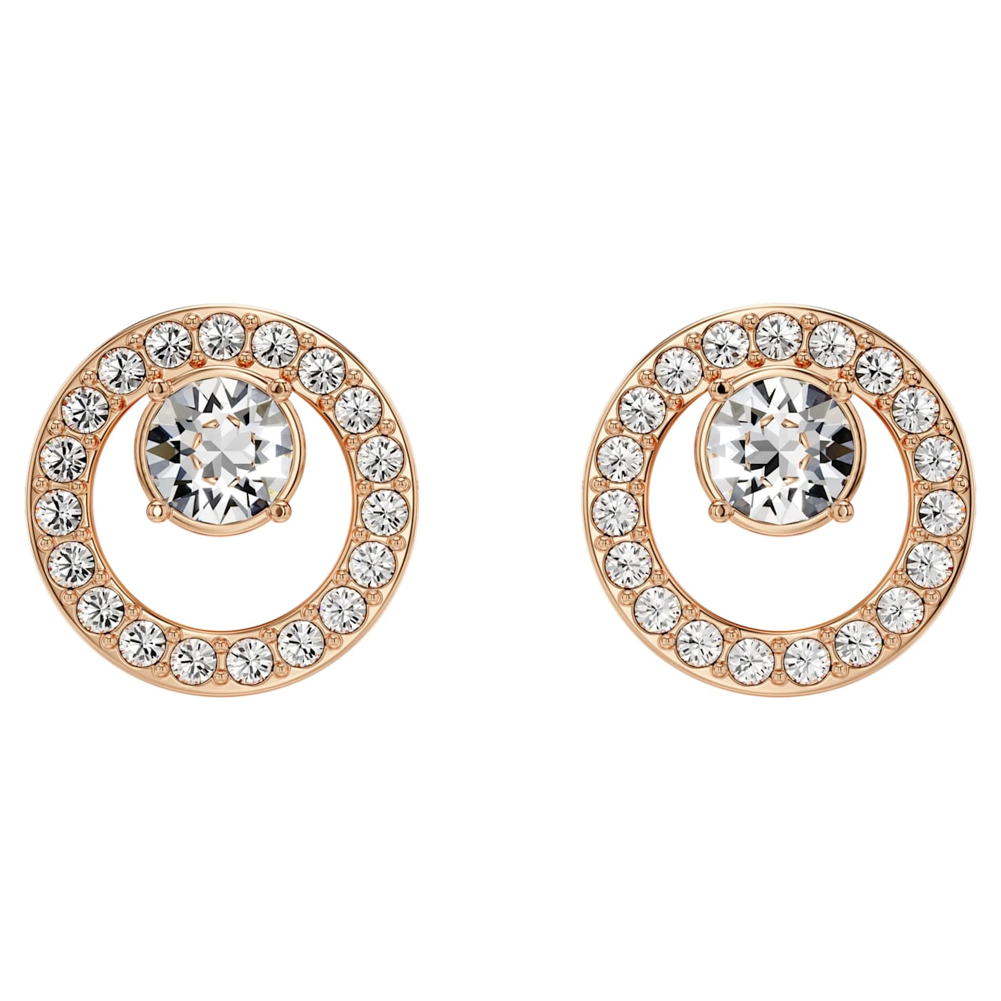 Swarovski Creativity Stud Earrings White, Rose Gold-tone Plated 4 Swarovski Creativity Stud Earrings White, Rose Gold-tone Plated - Image 2