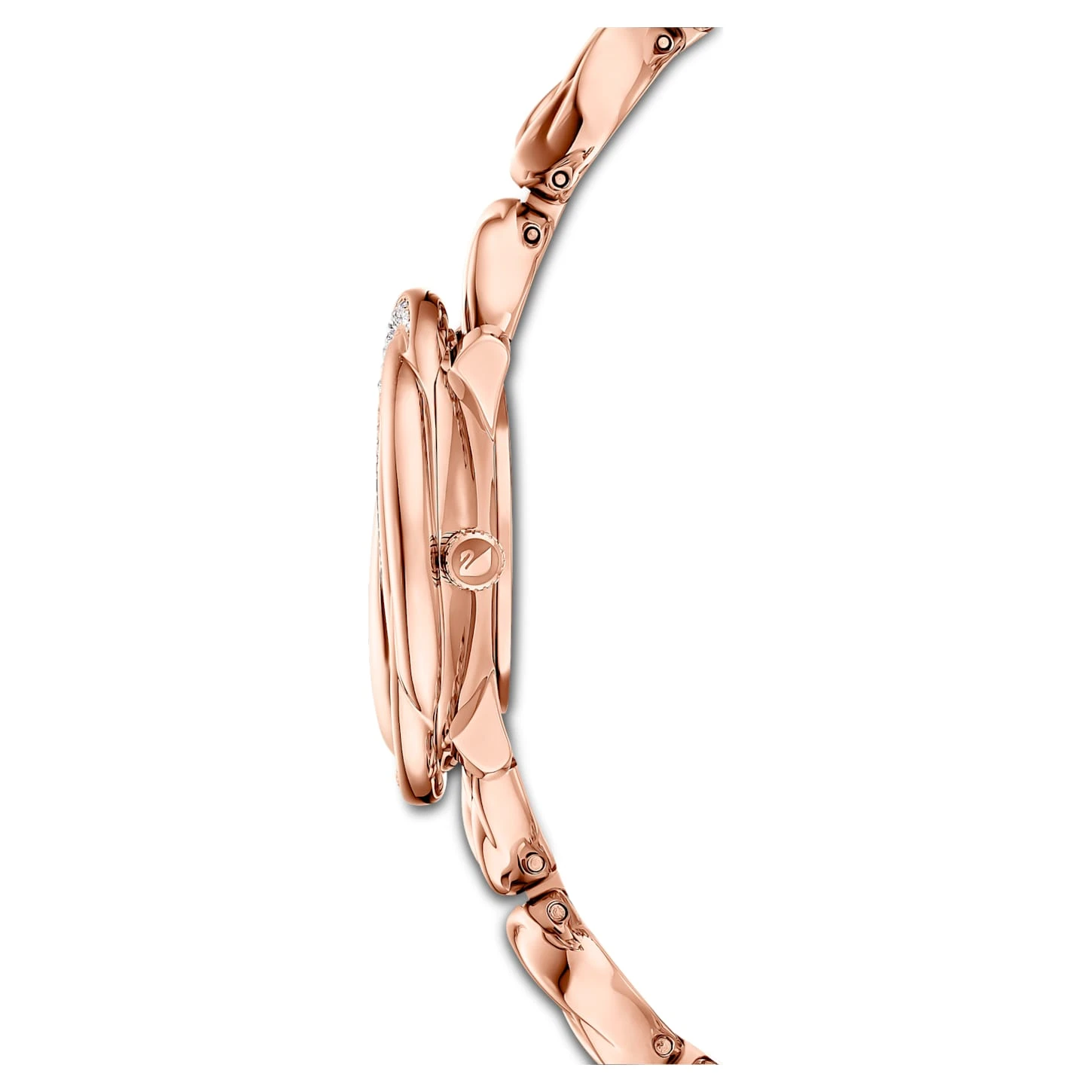 Swarovski Crystal Flower Watch Swiss Made, Metal Bracelet, Rose Gold Tone, Rose Gold-tone Finish 5 Swarovski Crystal Flower Watch Swiss Made, Metal Bracelet, Rose Gold Tone, Rose Gold-tone Finish - Image 3