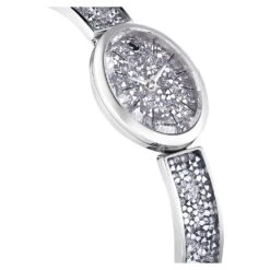 Swarovski Crystal Rock Oval Watch Swiss Made, Metal Bracelet, Silver Tone, Stainless Steel -Jewelry Store crystal rock oval watch swiss made metal bracelet silver tone stainless steel swarovski 5656881 5