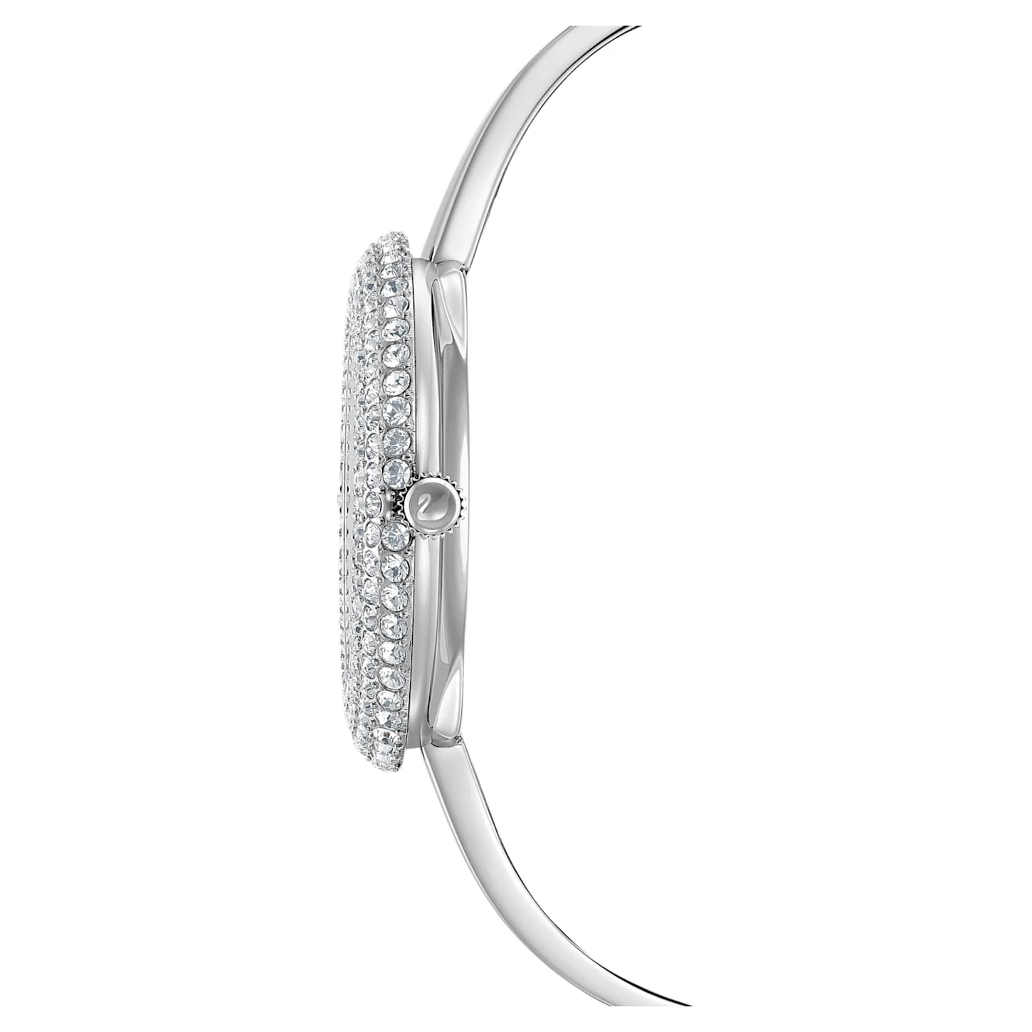 Swarovski Crystal Rose Watch Swiss Made, Metal Bracelet, Silver Tone, Stainless Steel 5 Swarovski Crystal Rose Watch Swiss Made, Metal Bracelet, Silver Tone, Stainless Steel - Image 3