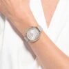 Swarovski Crystalline Aura Watch Swiss Made, Leather Strap, Gray, Rose Gold-tone Finish -Jewelry Store crystalline aura watch swiss made leather strap gray rose gold tone finish swarovski 5519450