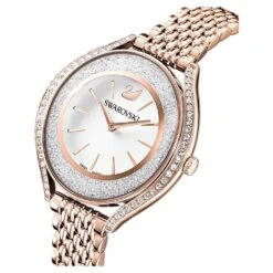 Swarovski Crystalline Aura Watch Swiss Made, Metal Bracelet, Rose Gold Tone, Rose Gold-tone Finish -Jewelry Store crystalline aura watch swiss made metal bracelet rose gold tone rose gold tone finish swarovski 5519459 4