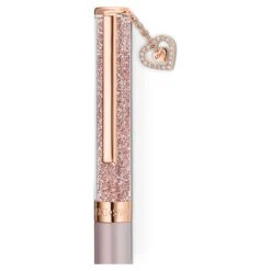 Swarovski Crystalline Ballpoint Pen Heart, Rose Gold Tone, Pink Lacquered, Rose Gold-tone Plated -Jewelry Store crystalline ballpoint pen heart rose gold tone pink lacquered rose gold tone plated swarovski 5527536 2