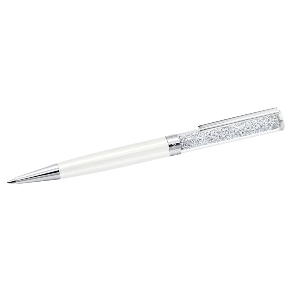 Swarovski Crystalline Ballpoint Pen White, White Lacquered, Chrome Plated 4 Swarovski Crystalline Ballpoint Pen White, White Lacquered, Chrome Plated - Image 2