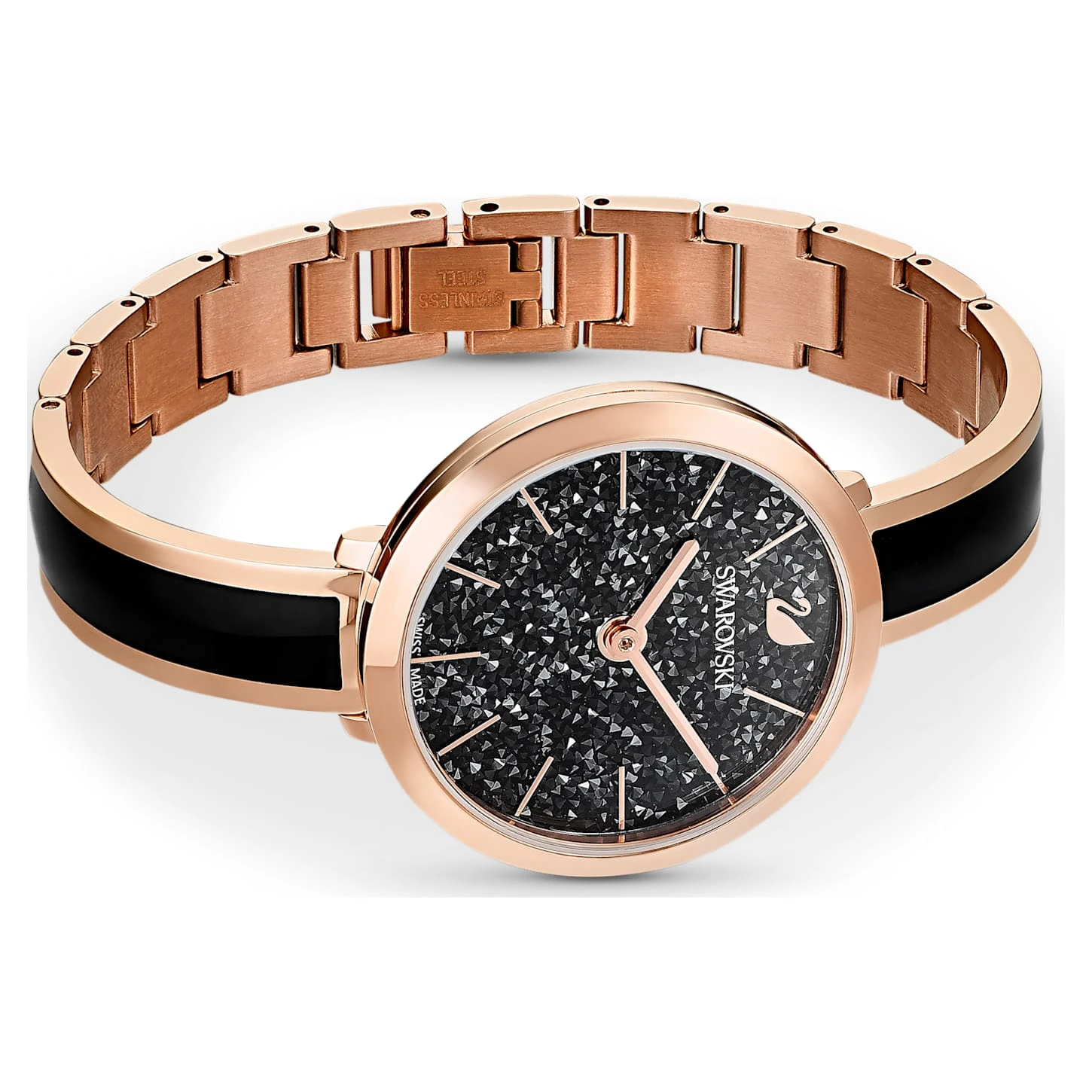 Swarovski Crystalline Delight Watch Swiss Made, Metal Bracelet, Black, Rose Gold-tone Finish 5 Swarovski Crystalline Delight Watch Swiss Made, Metal Bracelet, Black, Rose Gold-tone Finish - Image 3