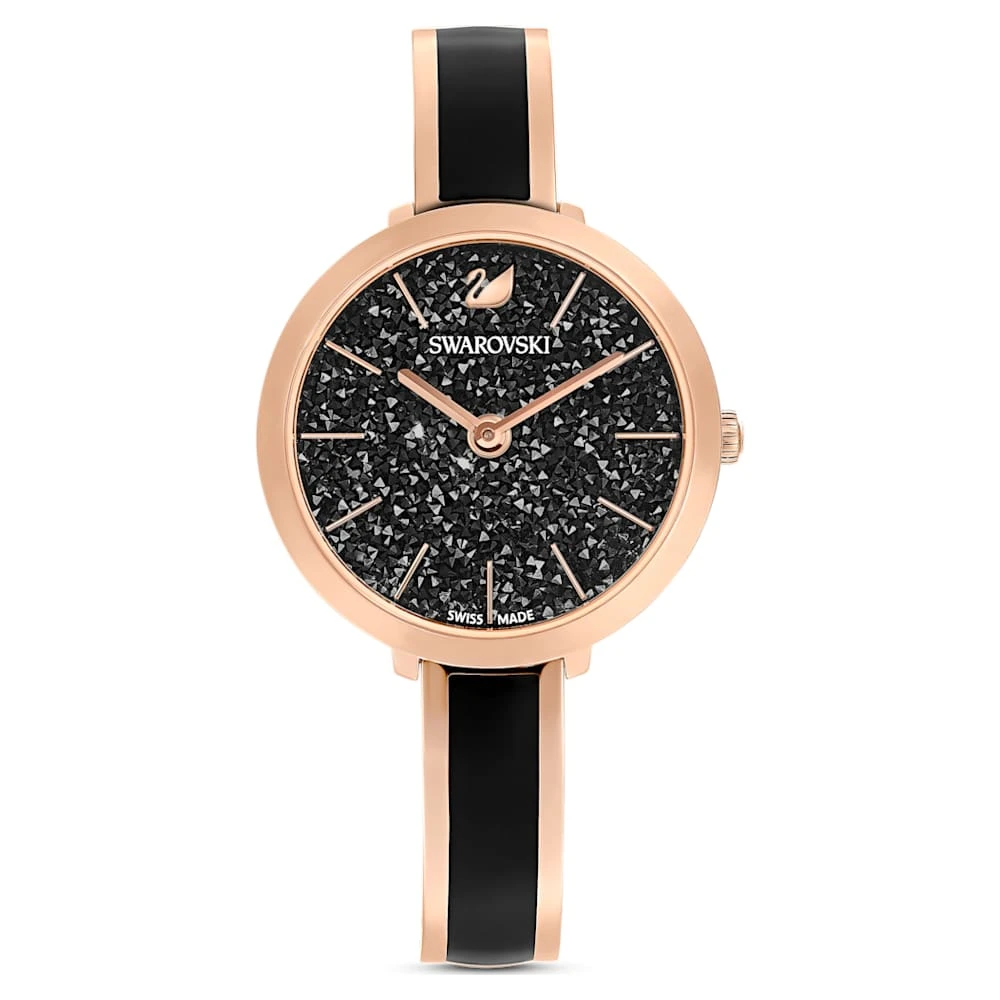 Swarovski Crystalline Delight Watch Swiss Made, Metal Bracelet, Black, Rose Gold-tone Finish 7 Swarovski Crystalline Delight Watch Swiss Made, Metal Bracelet, Black, Rose Gold-tone Finish - Image 5