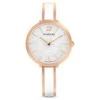Swarovski Crystalline Delight Watch Swiss Made, Metal Bracelet, White, Rose Gold-tone Finish -Jewelry Store crystalline delight watch swiss made metal bracelet white rose gold tone finish swarovski 5580541