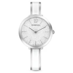 Swarovski Crystalline Delight Watch Swiss Made, Metal Bracelet, White, Stainless Steel -Jewelry Store crystalline delight watch swiss made metal bracelet white stainless steel swarovski 5580537 4