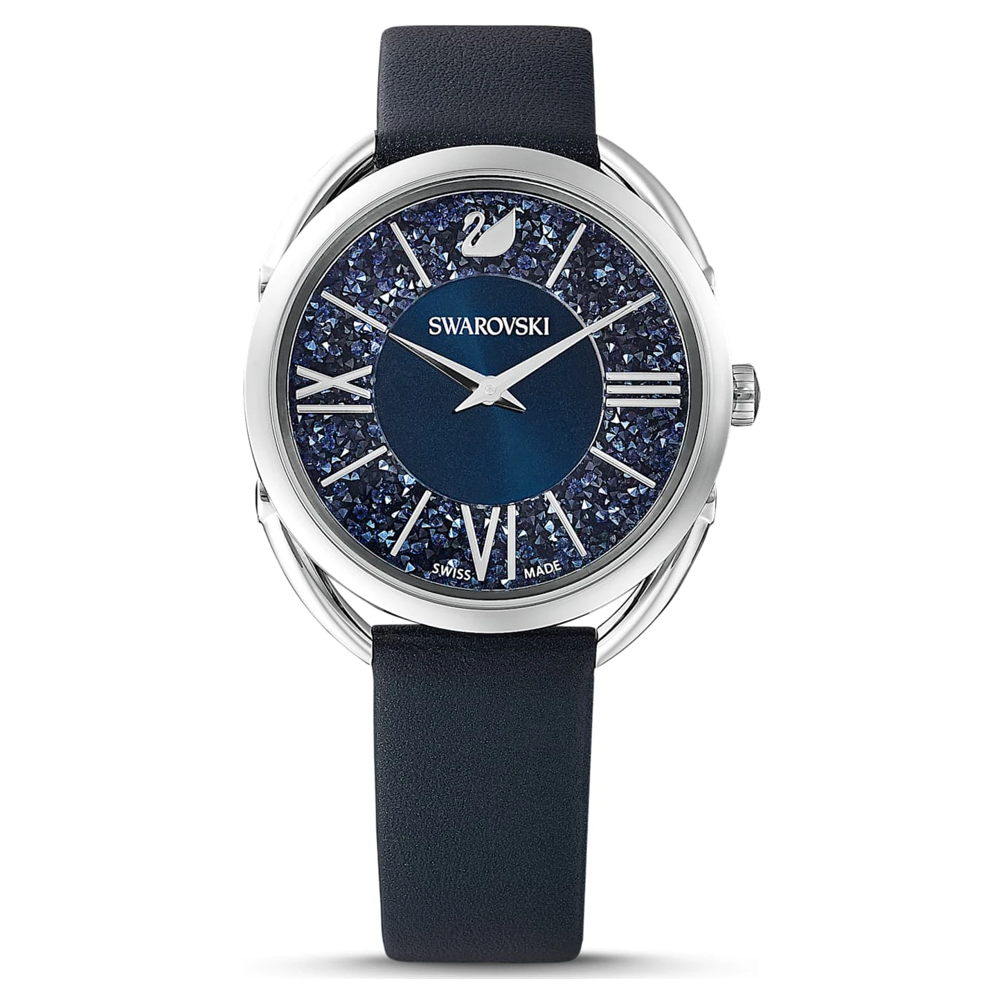Swarovski Crystalline Glam Watch Swiss Made, Leather Strap, Blue, Stainless Steel 4 Swarovski Crystalline Glam Watch Swiss Made, Leather Strap, Blue, Stainless Steel - Image 2