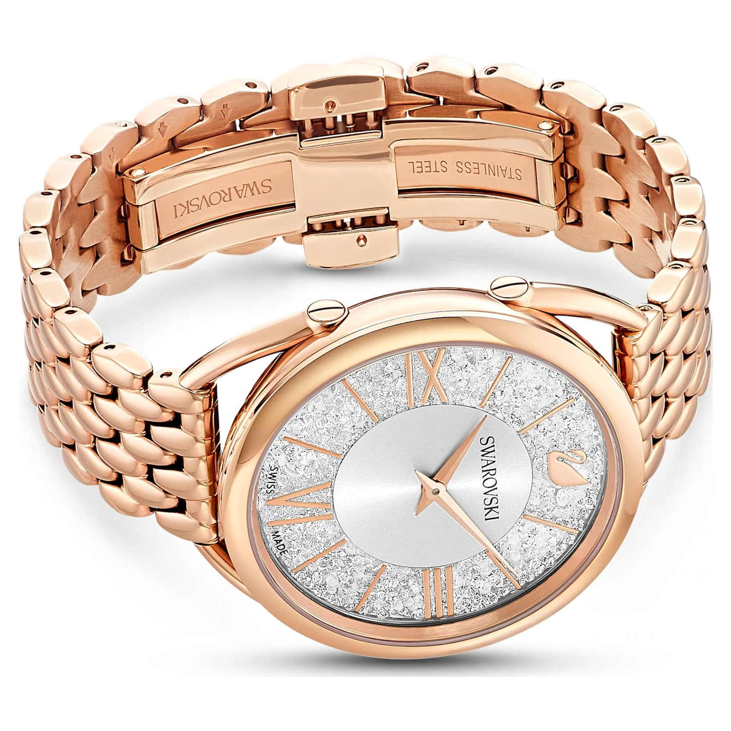 Swarovski Crystalline Glam Watch Swiss Made, Metal Bracelet, Rose Gold Tone, Rose Gold-tone Finish 6 Swarovski Crystalline Glam Watch Swiss Made, Metal Bracelet, Rose Gold Tone, Rose Gold-tone Finish - Image 4