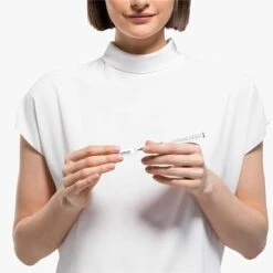 Swarovski Crystalline Gloss Ballpoint Pen White, White Lacquered, Chrome Plated