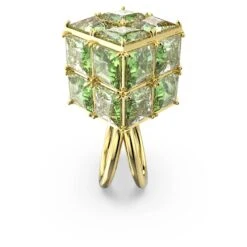 Swarovski Curiosa Cocktail Ring Square Cut, Green, Gold-tone Plated -Jewelry Store curiosa cocktail ring square cut green gold tone plated swarovski 5630297 3