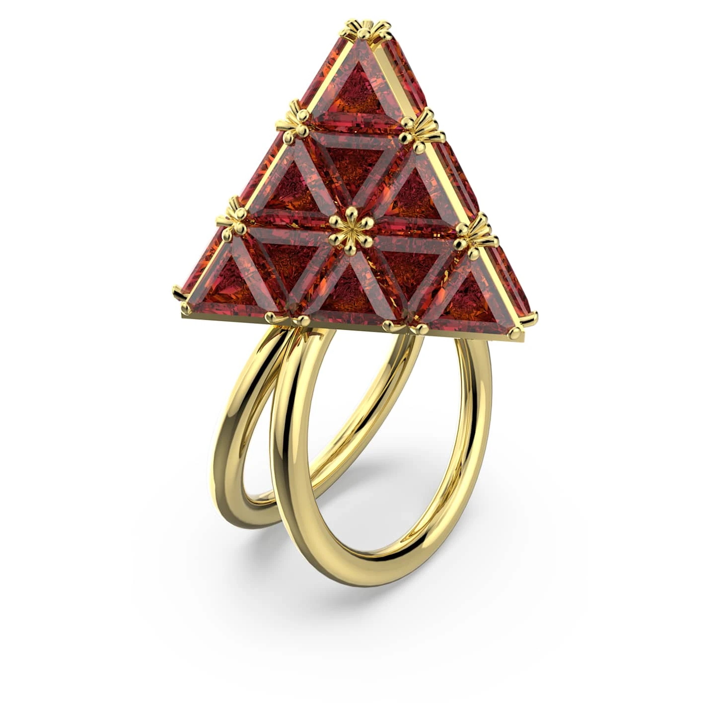 Swarovski Curiosa Cocktail Ring Triangle Cut, Red, Gold-tone Plated 5 Swarovski Curiosa Cocktail Ring Triangle Cut, Red, Gold-tone Plated - Image 3