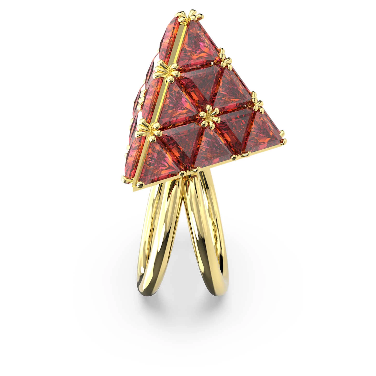 Swarovski Curiosa Cocktail Ring Triangle Cut, Red, Gold-tone Plated 6 Swarovski Curiosa Cocktail Ring Triangle Cut, Red, Gold-tone Plated - Image 4