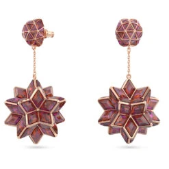 Swarovski Curiosa Drop Earrings Geometric Cut, Pink, Rose Gold-tone Plated -Jewelry Store curiosa drop earrings geometric cut pink rose gold tone plated swarovski 5618247 2