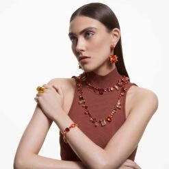 Swarovski Curiosa Drop Earrings Geometric Cut, Pink, Rose Gold-tone Plated -Jewelry Store curiosa drop earrings geometric cut pink rose gold tone plated swarovski 5618247 3