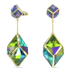 Swarovski Curiosa Drop Earrings Mixed Cuts, Green, Gold-tone Plated 9 Swarovski Curiosa Drop Earrings Mixed Cuts, Green, Gold-tone Plated -Jewelry Store curiosa drop earrings mixed cuts green gold tone plated swarovski 5627156 2