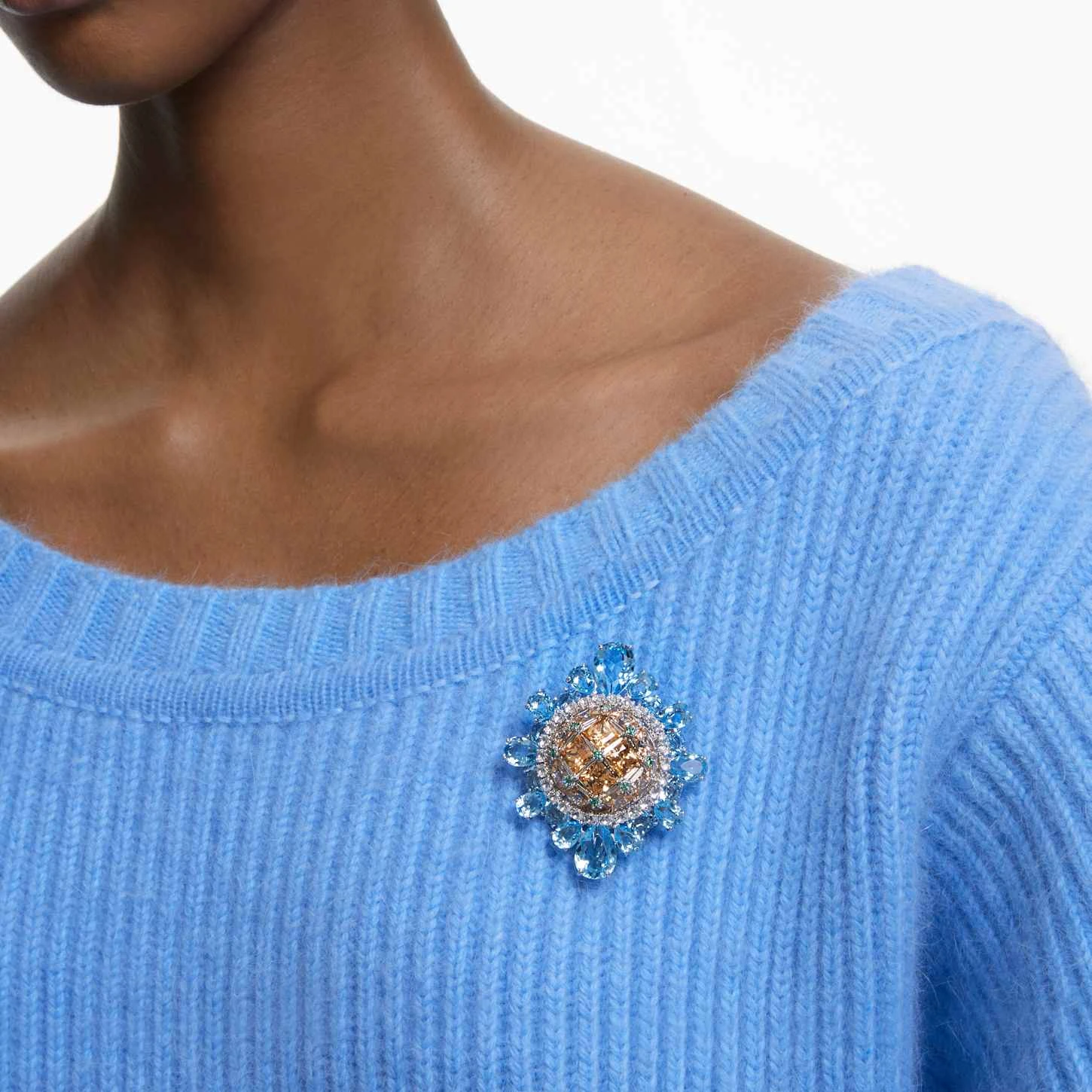 Swarovski Curiosa Pendant And Brooch Multicolored, Rhodium Plated 9 Swarovski Curiosa Pendant And Brooch Multicolored, Rhodium Plated - Image 7