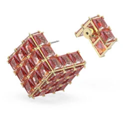 Swarovski Curiosa Stud Earring Single, Square Cut, Orange, Gold-tone Plated -Jewelry Store curiosa stud earring single square cut orange gold tone plated swarovski 5630313 2