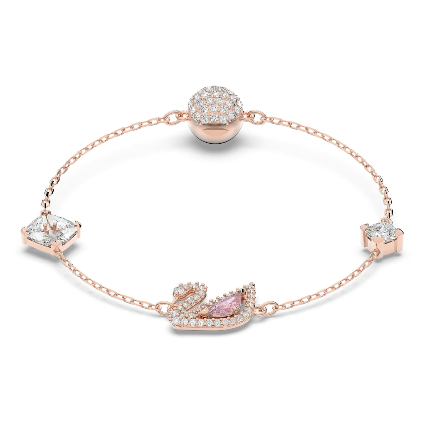 Swarovski Dazzling Swan Bracelet Magnetic Closure, Swan, Pink, Rose Gold-tone Plated 4 Swarovski Dazzling Swan Bracelet Magnetic Closure, Swan, Pink, Rose Gold-tone Plated - Image 2