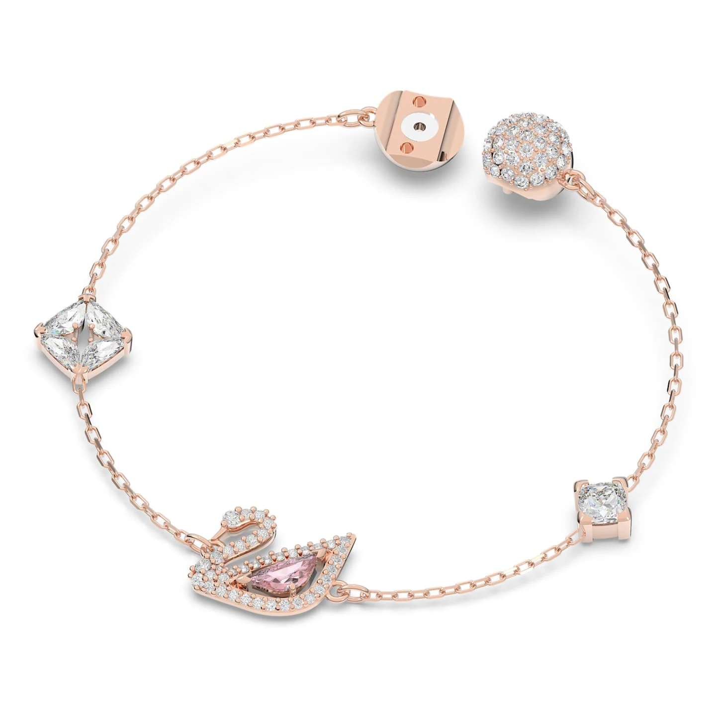Swarovski Dazzling Swan Bracelet Magnetic Closure, Swan, Pink, Rose Gold-tone Plated 5 Swarovski Dazzling Swan Bracelet Magnetic Closure, Swan, Pink, Rose Gold-tone Plated - Image 3