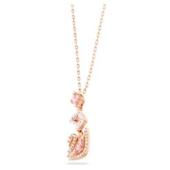 Swarovski Dazzling Swan Y Necklace Swan, Pink, Rose Gold-tone Plated -Jewelry Store dazzling swan y necklace swan pink rose gold tone plated swarovski 5473024 3