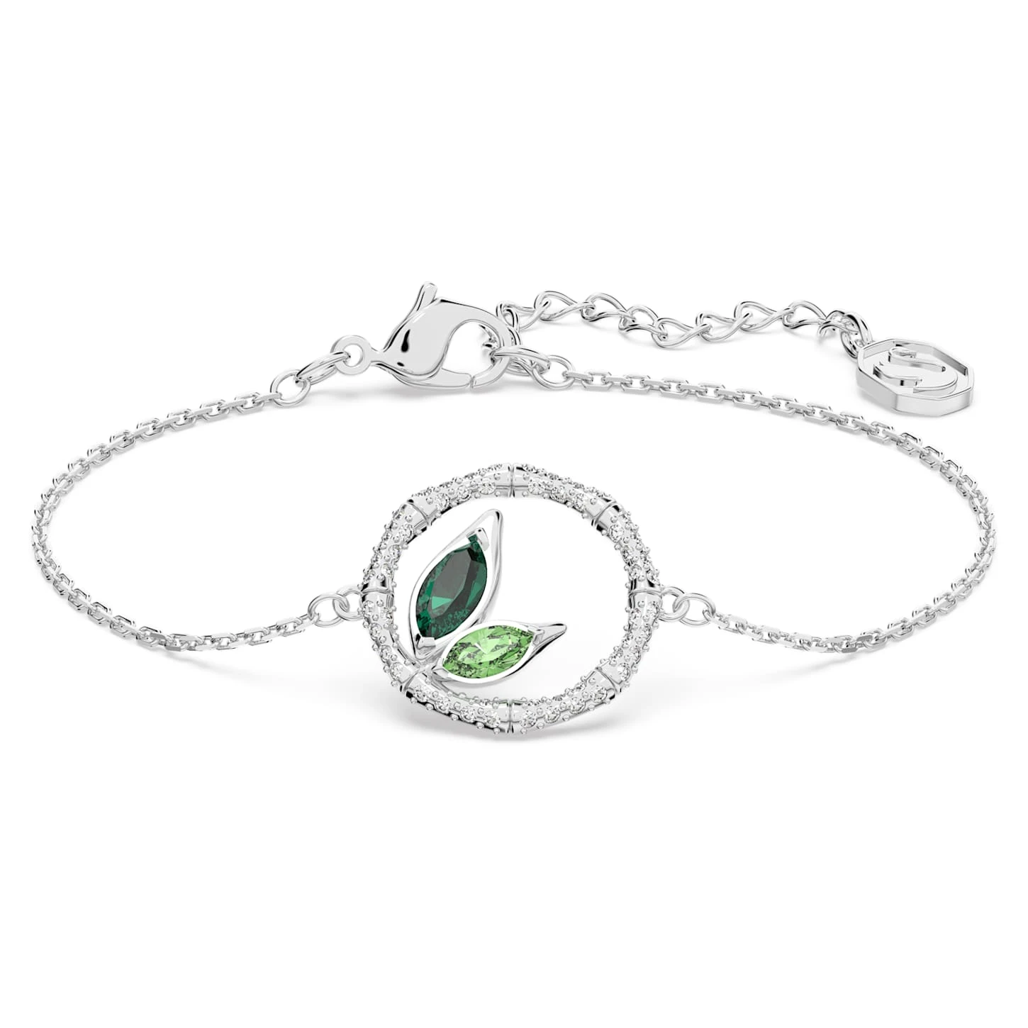 Swarovski Dellium Bracelet Bamboo, Green, Rhodium Plated 4 Swarovski Dellium Bracelet Bamboo, Green, Rhodium Plated - Image 2