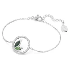 Swarovski Dellium Bracelet Bamboo, Green, Rhodium Plated 9 Swarovski Dellium Bracelet Bamboo, Green, Rhodium Plated -Jewelry Store dellium bracelet bamboo green rhodium plated swarovski 5645375 2