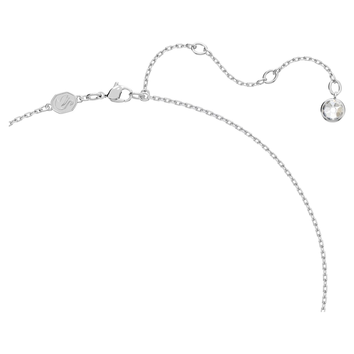 Swarovski Dellium Necklace Round Shape, Bamboo, Green, Rhodium Plated 6 Swarovski Dellium Necklace Round Shape, Bamboo, Green, Rhodium Plated - Image 4