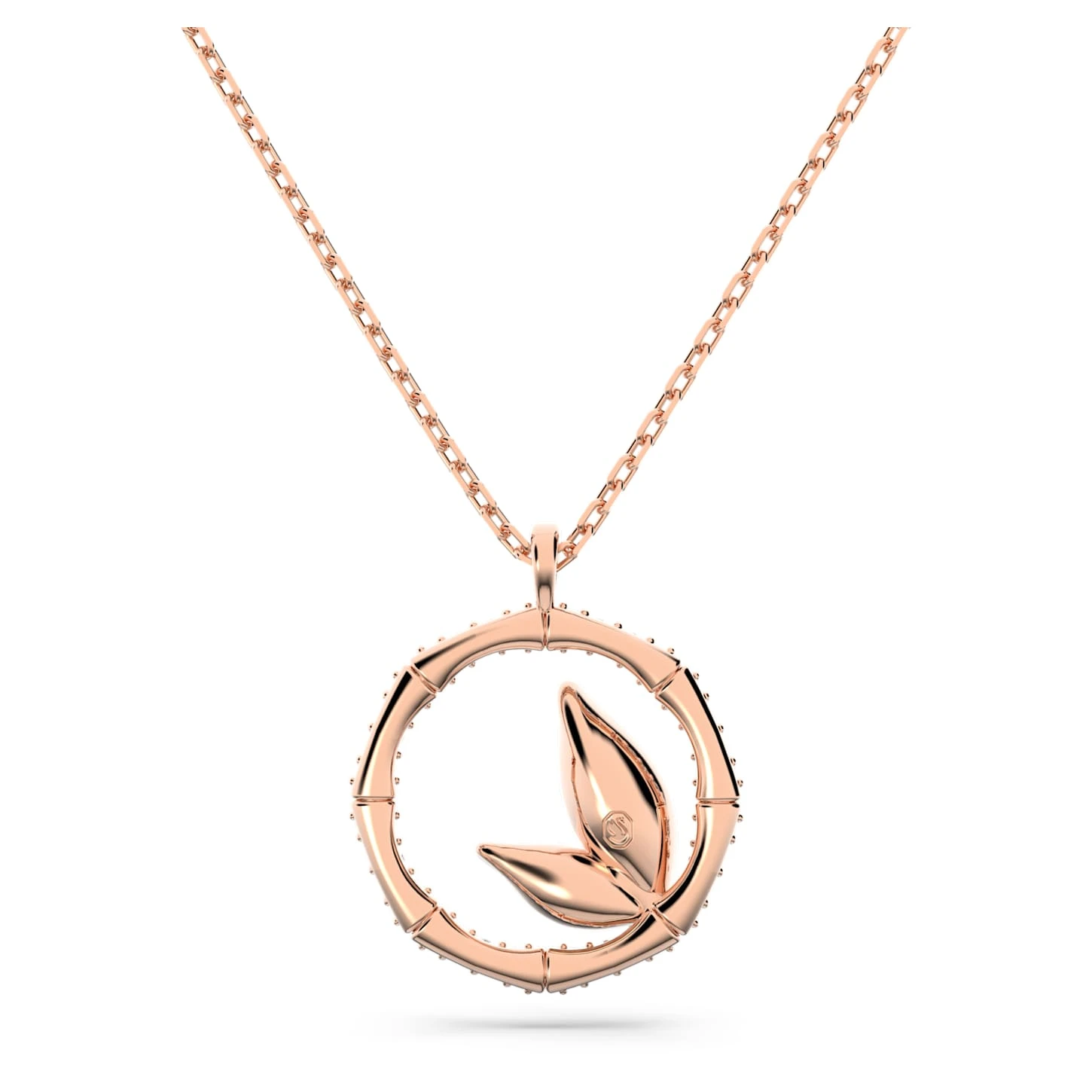 Swarovski Dellium Necklace Round Shape, Bamboo, White, Rose Gold-tone Plated 7 Swarovski Dellium Necklace Round Shape, Bamboo, White, Rose Gold-tone Plated - Image 5