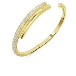 Swarovski Dextera Bangle Magnetic Closure, White, Gold-tone Plated -Jewelry Store dextera bangle magnetic closure white gold tone plated swarovski 5674979 3