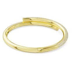 Swarovski Dextera Bangle Magnetic Closure, White, Gold-tone Plated -Jewelry Store dextera bangle magnetic closure white gold tone plated swarovski 5674979 4