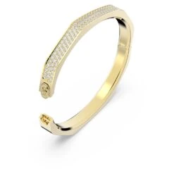 Swarovski Dextera Bangle Octagon Shape, White, Gold-tone Plated -Jewelry Store dextera bangle octagon shape white gold tone plated swarovski 5656844 3