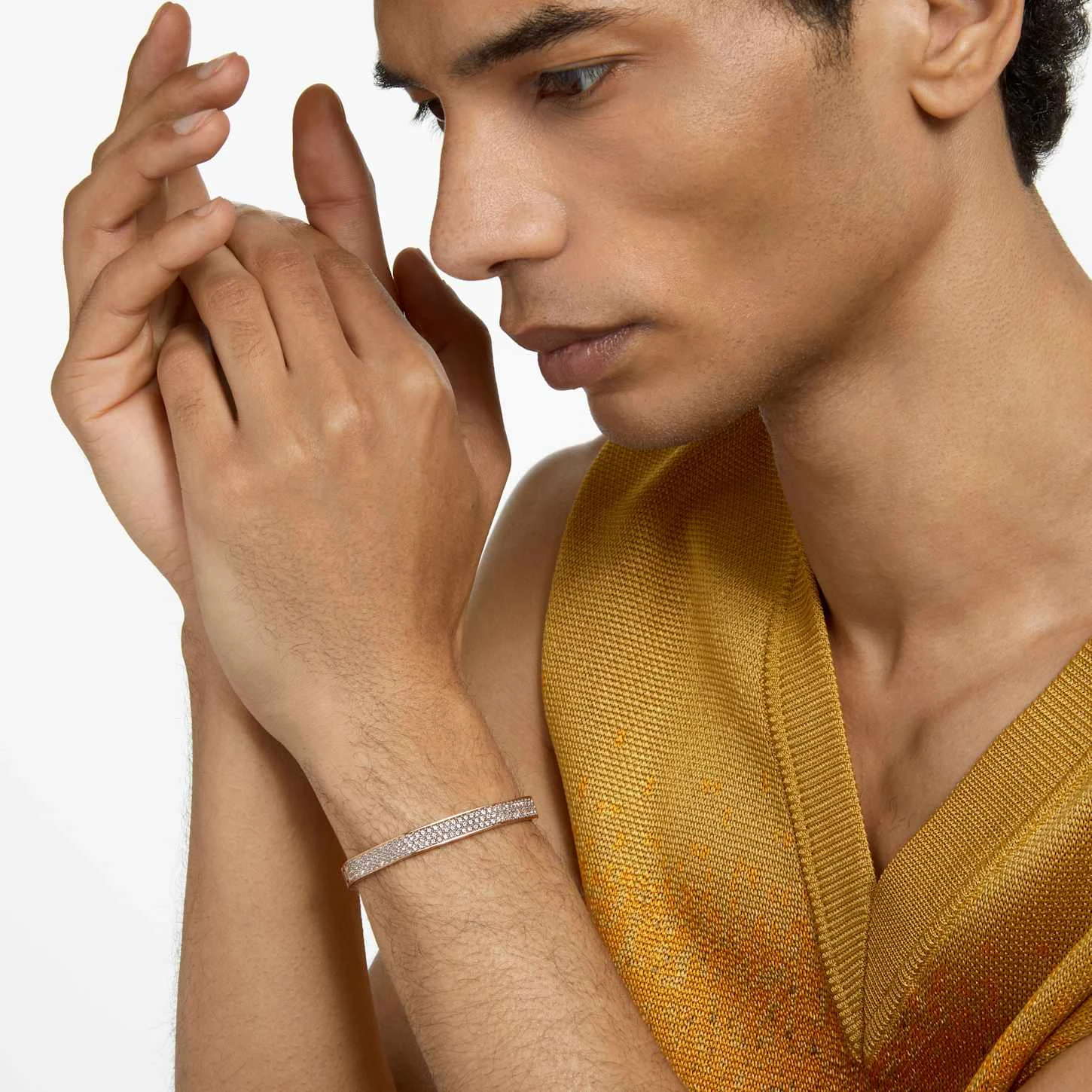 Swarovski Dextera Bangle Octagon Shape, White, Rose Gold-tone Plated 7 Swarovski Dextera Bangle Octagon Shape, White, Rose Gold-tone Plated - Image 5