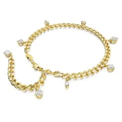 Swarovski Dextera Bracelet And Anklet Mixed Cuts, White, Gold-tone Plated -Jewelry Store dextera bracelet and anklet mixed cuts white gold tone plated swarovski 5665499 4