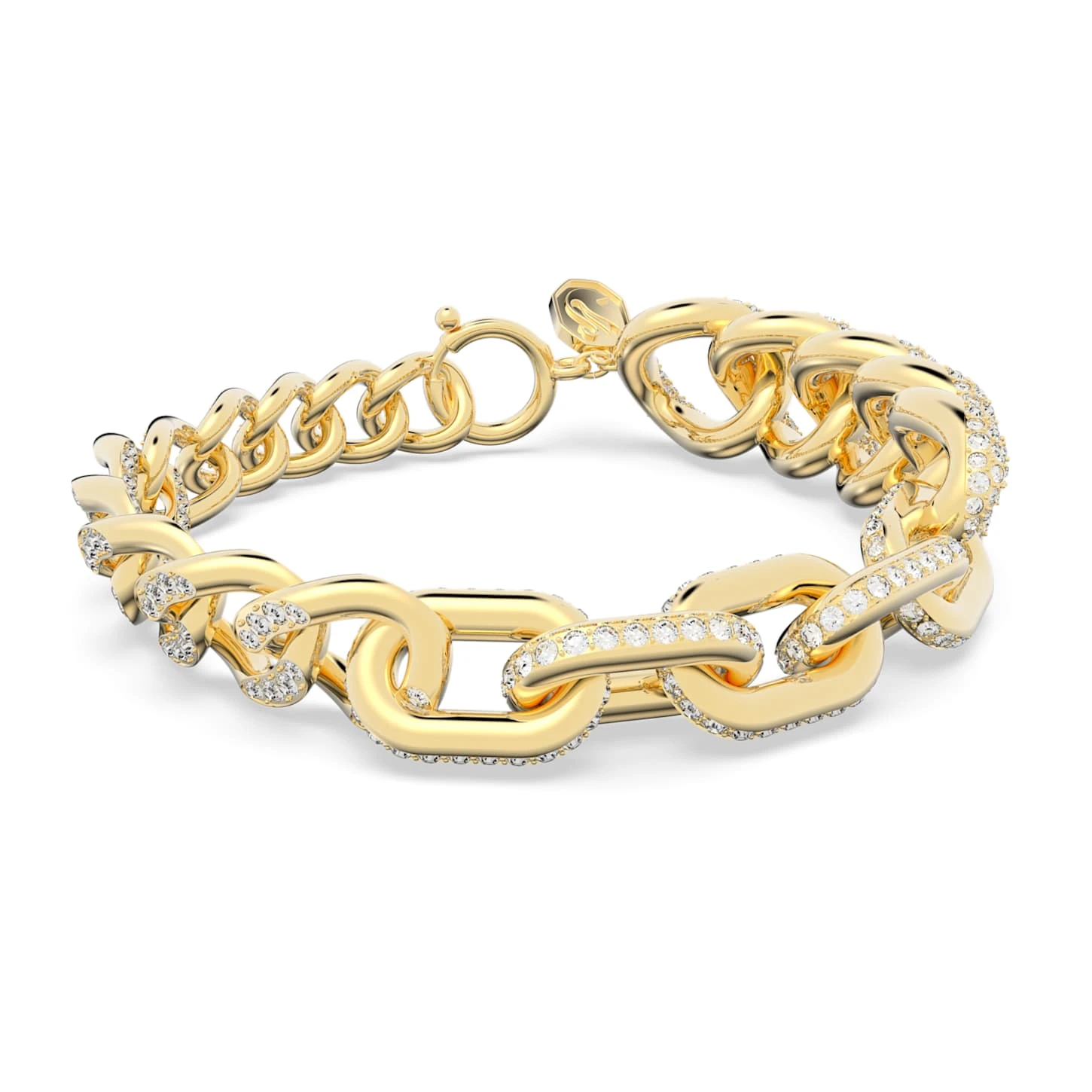 Swarovski Dextera Bracelet Pavé, White, Gold-tone Plated 4 Swarovski Dextera Bracelet Pavé, White, Gold-tone Plated - Image 2