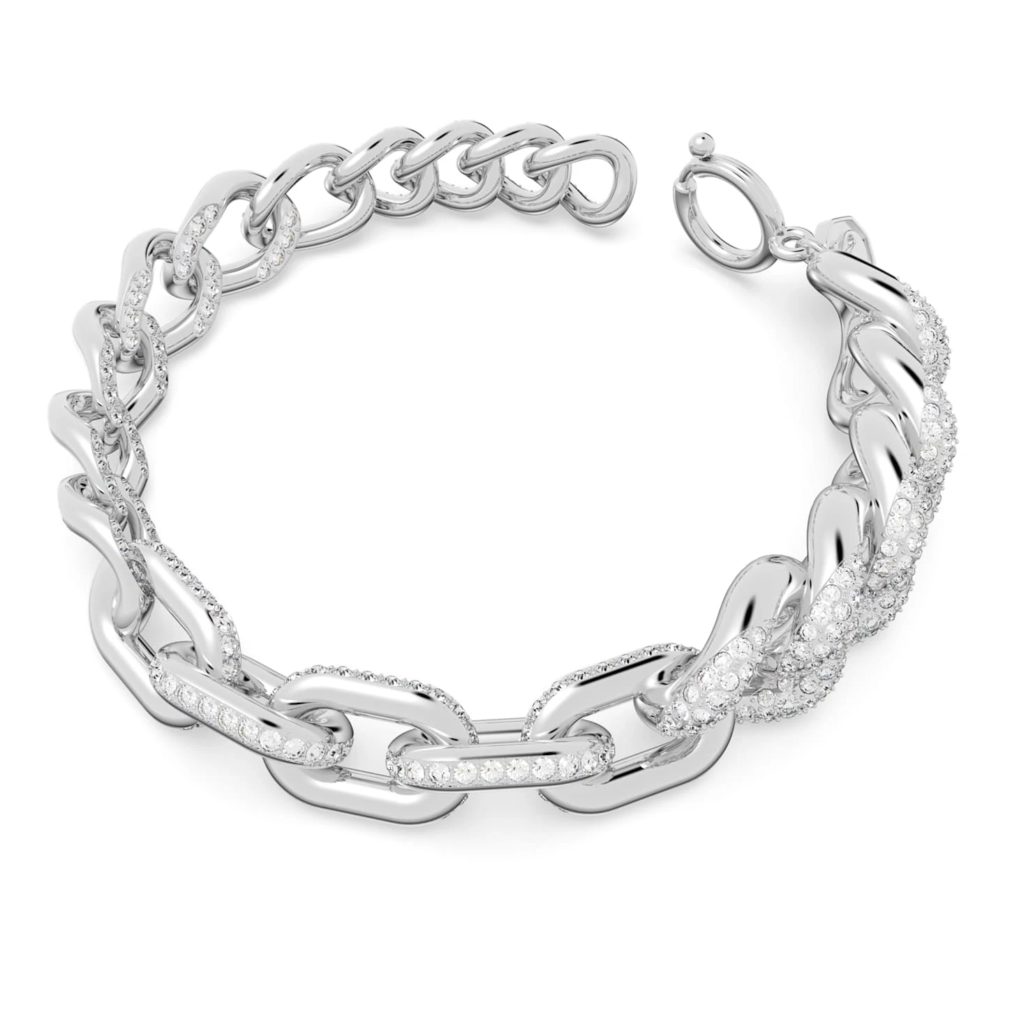Swarovski Dextera Bracelet Pavé, White, Rhodium Plated 5 Swarovski Dextera Bracelet Pavé, White, Rhodium Plated - Image 3