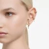 Swarovski Dextera Ear Cuff Set (3), Mixed Cuts, White, Gold-tone Plated -Jewelry Store dextera ear cuff set 28329 mixed cuts white gold tone plated swarovski 5663334