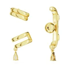 Swarovski Dextera Ear Cuff Set (3), Mixed Cuts, White, Gold-tone Plated -Jewelry Store dextera ear cuff set 28329 mixed cuts white gold tone plated swarovski 5663334 4